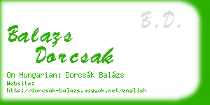 balazs dorcsak business card